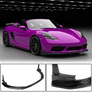Nakładka na przedni zderzak Lip V1 (2016-2019, karbon) Porsche Boxster/Cayman 982 (718) 2016- zdjęcia 1