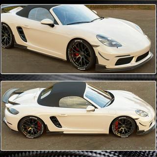 Nakładka na przedni zderzak Lip V1 (2016-2019, karbon) Porsche Boxster/Cayman 982 (718) 2016- zdjęcia 3
