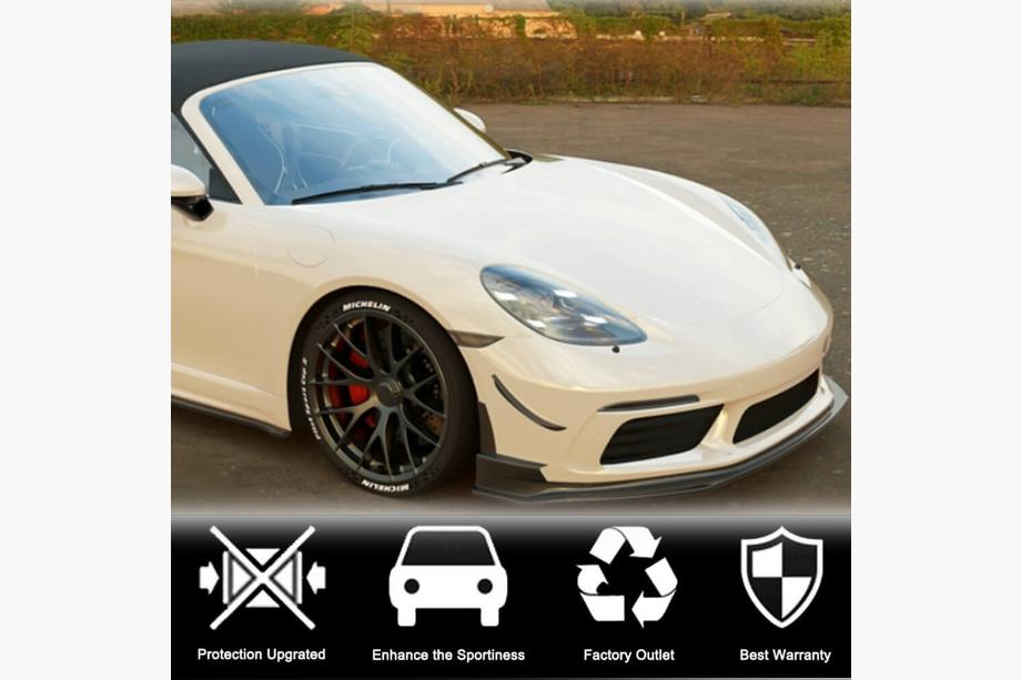 Porsche Boxster/Cayman 982 (718) 2016- Nakładka na przedni zderzak Lip V1 (2016-2019, karbon) Zdjęcia 2