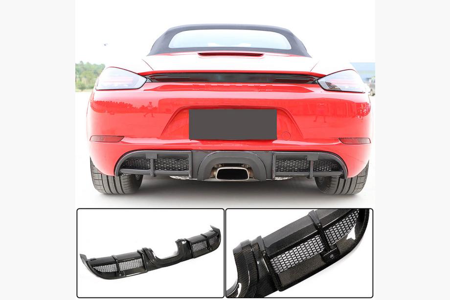 Porsche Boxster/Cayman 982 (718) 2016- Dyfuzor tylnego zderzaka V1 (2016-2019, Carbon) Image