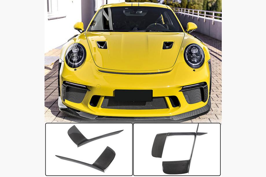 Porsche 911 (991) 2011–2019 Nakładki na Zderzak Przedni V2 (do GT3 (RS) 2017-2019, Carbon) Image