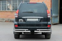 Toyota Land Cruiser Prado 120 2002-2009 Tylne podwójne narożniki AK003-1 (2 szt., stal nierdzewna) zdjęcia 2