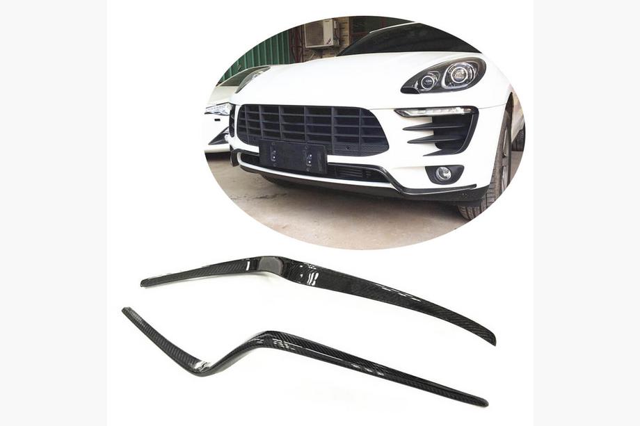 Porsche Macan 2014-2024 Carbonowe Flapy Zderzaka Przedniego (2014-2018) Zdjęcia 1