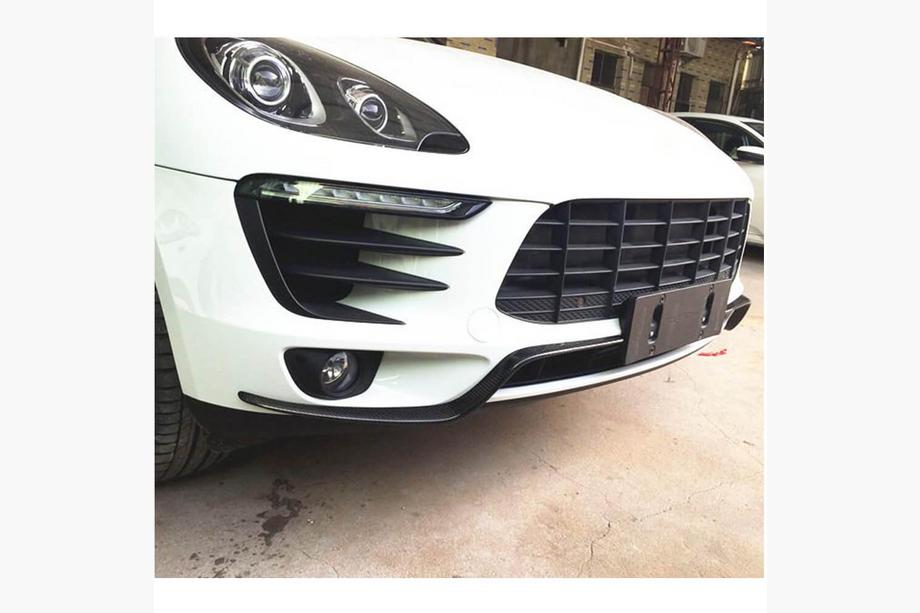Porsche Macan 2014-2024 Carbonowe Flapy Zderzaka Przedniego (2014-2018) Zdjęcia 3