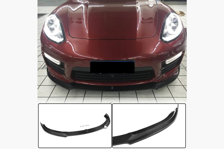 Porsche Panamera 2009-2016 Nakładka na przedni zderzak Lip V1 (do Turbo/Turbo S/GTS) Image