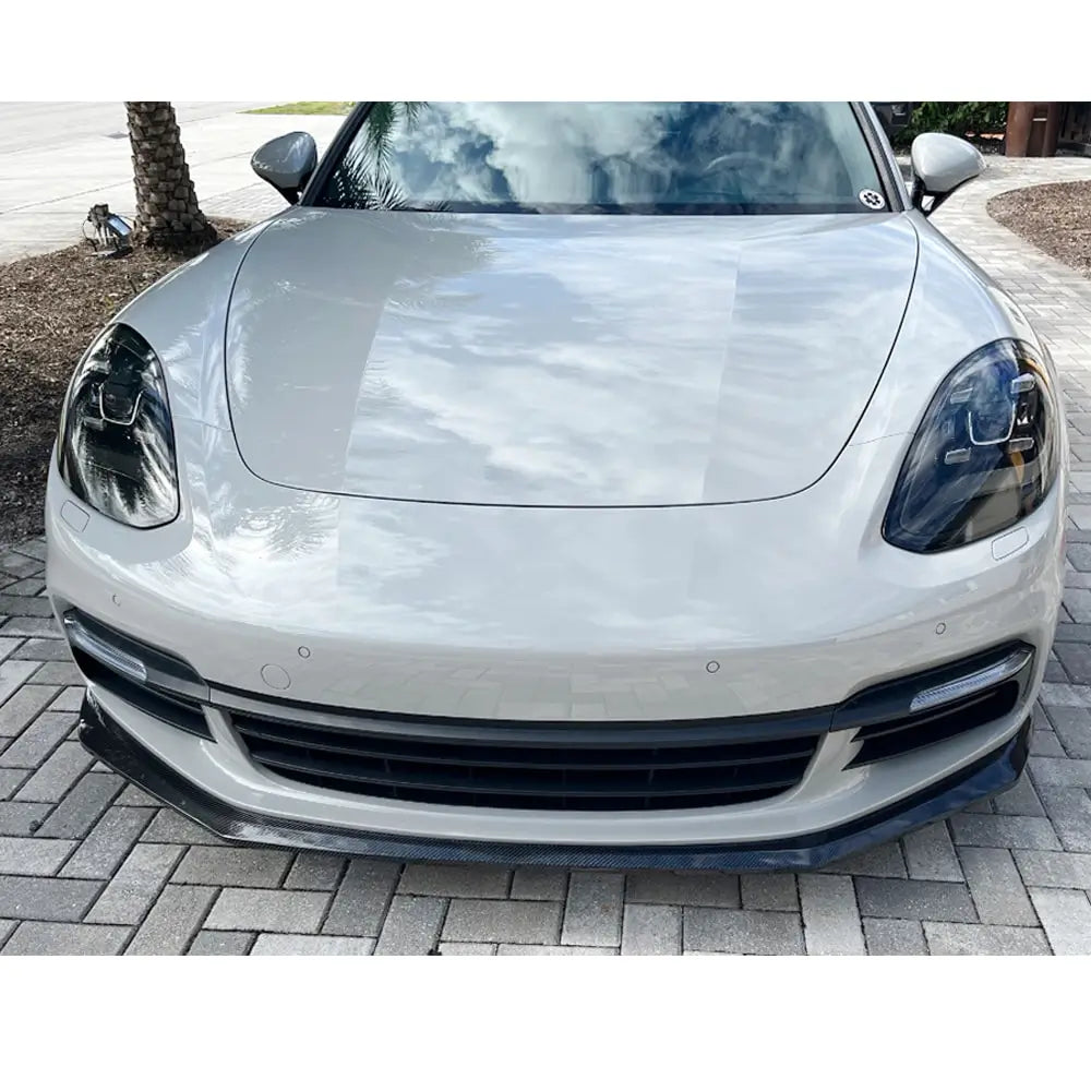 Porsche Panamera 2016-2023 Nakładka na Przedni Zderzak Lip (2016-2020, Carbon) zdjęcia 6