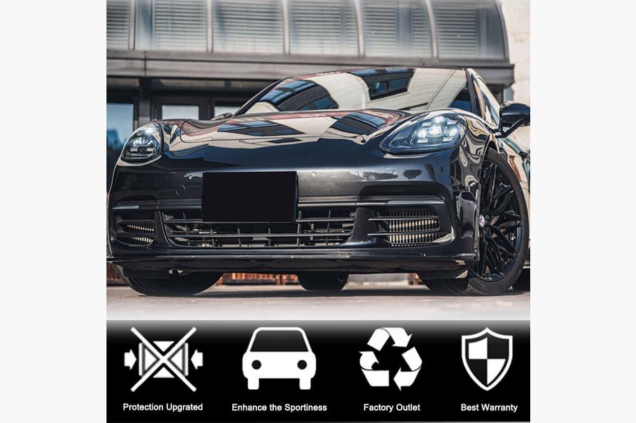 Porsche Panamera 2016-2023 Nakładka na Przedni Zderzak Lip (2016-2020, Carbon) Zdjęcia 3