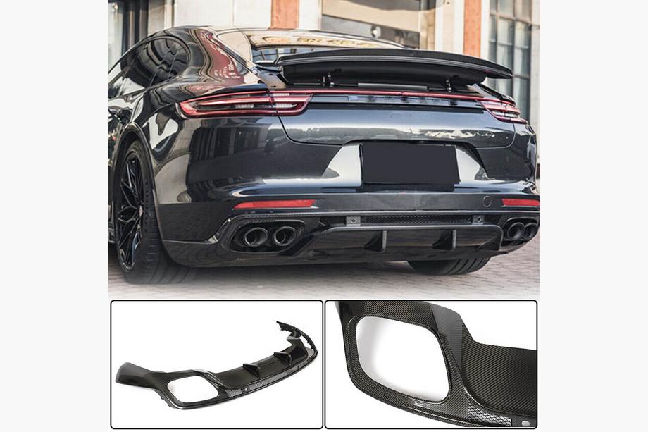 Porsche Panamera 2016-2023 Dyfuzor tylnego zderzaka (2016-2020, Carbon) Image