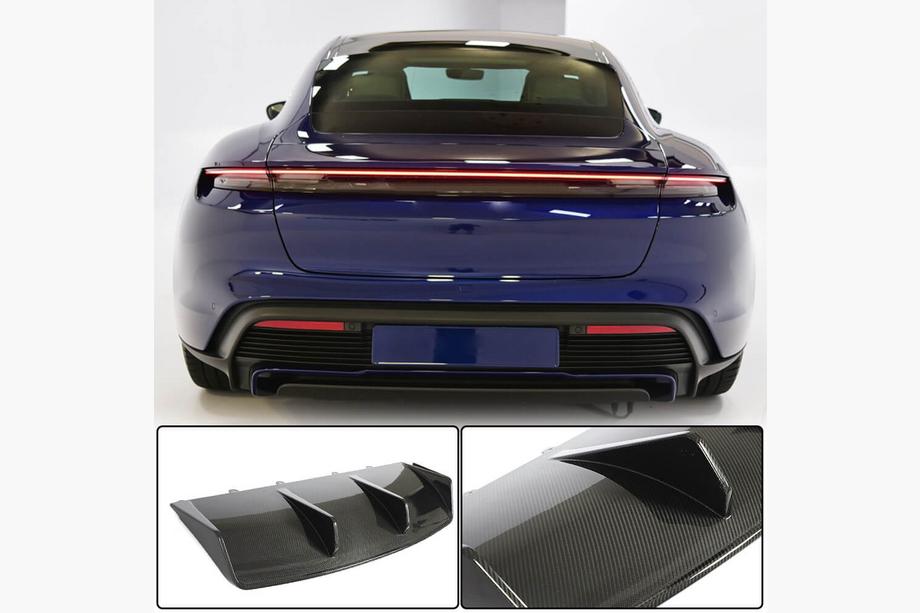 Porsche Taycan 2019- Dyfuzor tylnego zderzaka (do 2019-2024 Turbo S SD, Carbon) Image