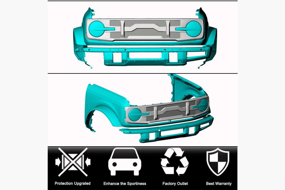 Ford Bronco 2021- Atrapa Chlodnicy V1 (Carbon) Zdjęcia 2