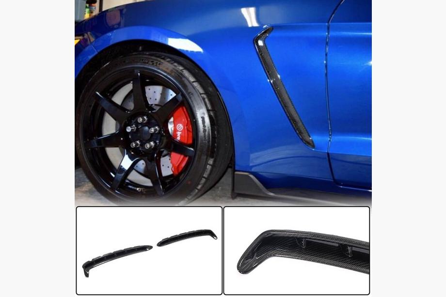 Ford Mustang 2015-2023 Nakładki na przednie błotniki (2018-2023, Carbon) Image