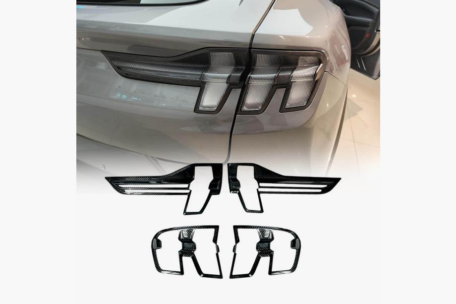 Ford Mustang E-mach 2020- Nakladki na Tylne Lampy z Wlokna Weglowego Image