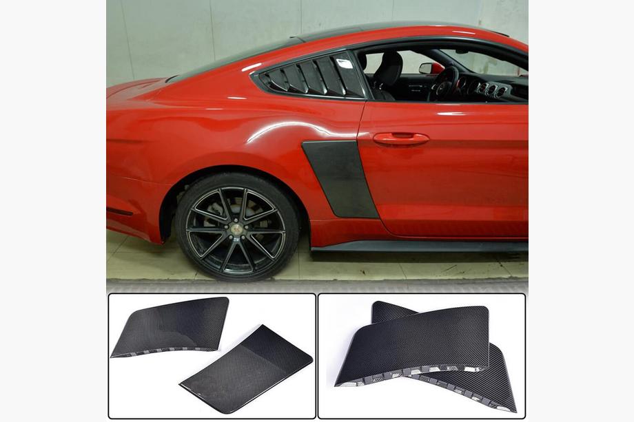 Ford Mustang 2015-2023 Nakładki na tylne błotniki (2015-2017, Carbon) Image