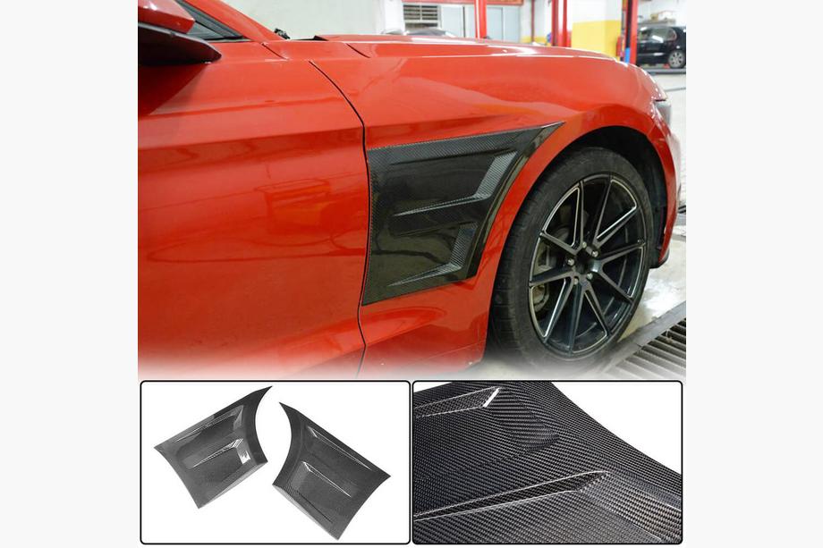 Ford Mustang 2015-2023 Nakładki na przednie błotniki (Carbon) Image