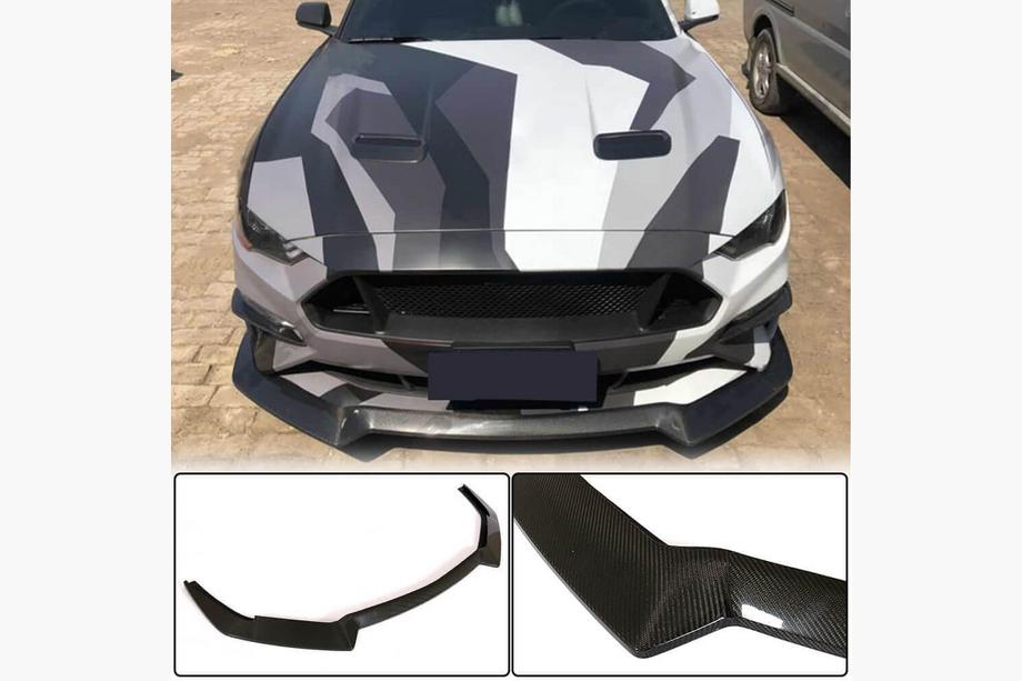 Ford Mustang 2015-2023 Nakładka na Przedni Zderzak Lip (2017-2020, Carbon) Image