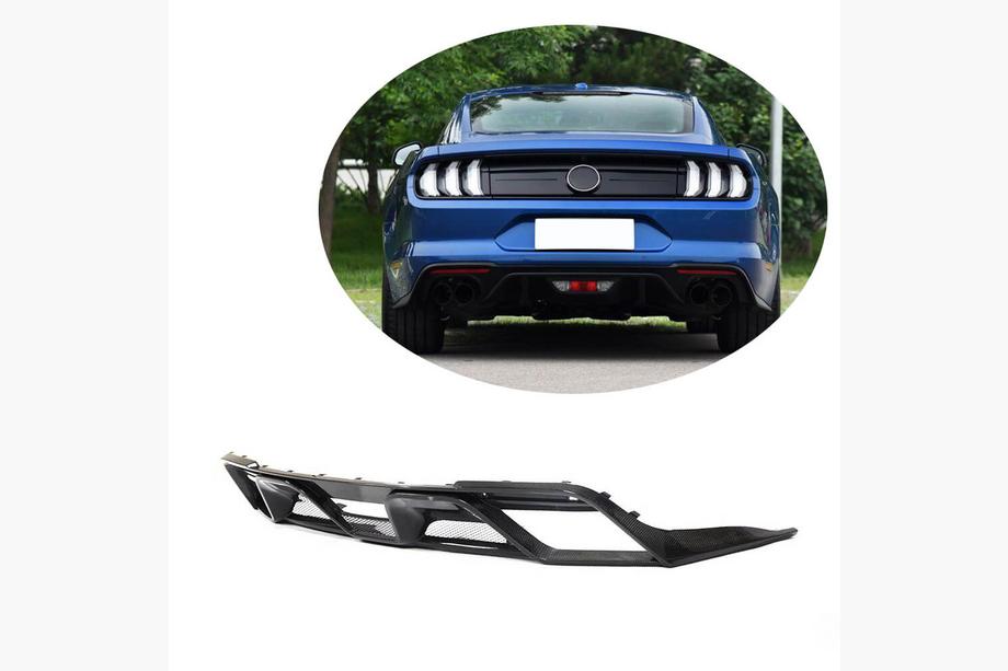 Ford Mustang 2015-2023 Dyfuzor Tylnego Zderzaka V2 (2018-2021, Carbon) Image