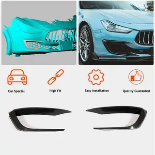 Nakładki na Przedni Zderzak z Włókna Węglowego (dla Base 2018-2020) Maserati Ghibli 2013-2023 zdjęcia 2