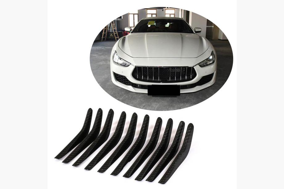 Maserati Ghibli 2013-2023 Nakładki na grill (do Base/S/S Q4 2018-2020, Carbon) Zdjęcia 1