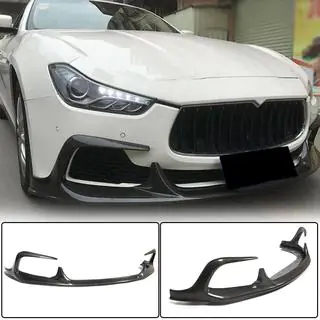 Nakładka na przedni zderzak Lip V1 (do Base/S/S Q4 2013-2017, Carbon) Maserati Ghibli 2013-2023 zdjęcia 1