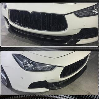 Nakładka na przedni zderzak Lip V2 do Base/S/S Q4 2013-2017 Carbon Maserati Ghibli 2013-2023 zdjęcia 3