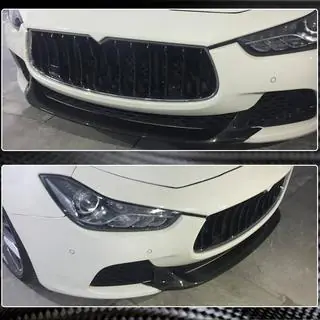 Nakładka na przedni zderzak Lip V2 do Base/S/S Q4 2013-2017 Carbon Maserati Ghibli 2013-2023 zdjęcia 3