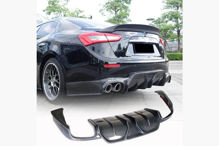 Maserati Ghibli 2013-2023 Dyfuzor tylnego zderzaka (do Base/S/S Q4 2014-2017, Carbon) Image