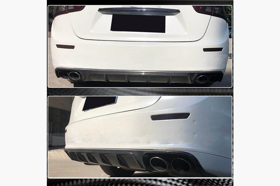 Maserati Ghibli 2013-2023 Dyfuzor tylnego zderzaka (Base/S/S Q4 2013-2017, Carbon) Zdjęcia 3
