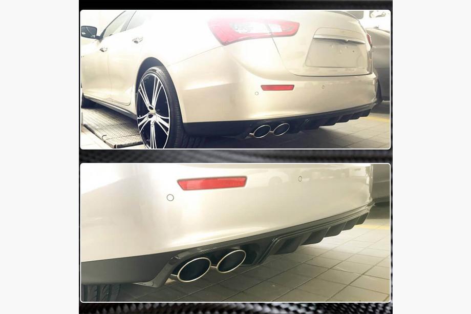 Maserati Ghibli 2013-2023 Dyfuzor tylnego zderzaka (Base/S/S Q4 2013-2017, Carbon) Zdjęcia 4