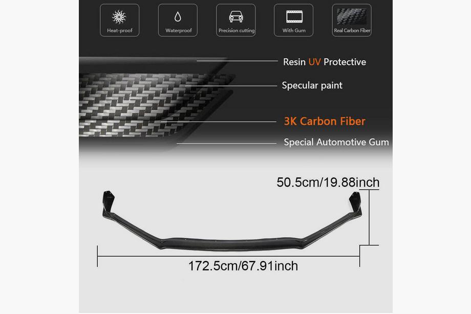 Subaru BRZ 2012-2021 Nakładka na przedni zderzak Lip V1 (2017-2021, Carbon) Zdjęcia 5
