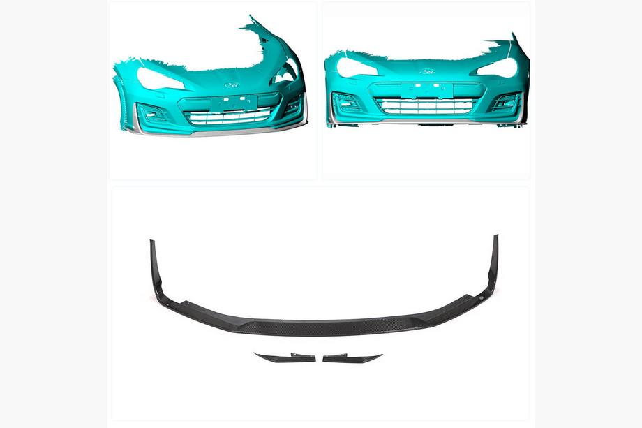 Subaru BRZ 2012-2021 Nakładka Zderzaka Przedniego Lip V2 (2017-2021, Carbon) Zdjęcia 2