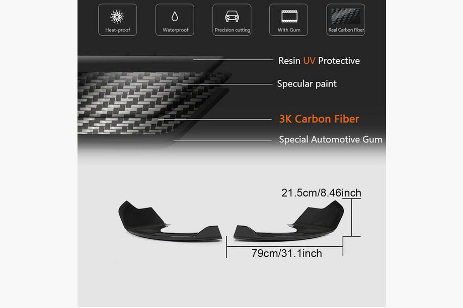 McLaren 540C/570S 2015-2020 Flapy Zderzaka Przedniego (Carbon) Zdjęcia 4