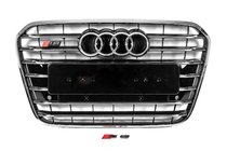 Audi A6 C7 2011-2017 Przedni czarny grill z chromowaną ramką S-style (2011-2014) zdjęcia 1