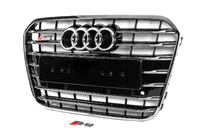 Audi A6 C7 2011-2017 Przedni czarny grill z chromowaną ramką S-style (2011-2014) zdjęcia 2