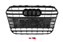 Audi A6 C7 2011-2017 Przedni czarny grill z chromowaną ramką S-style (2011-2014) zdjęcia 4