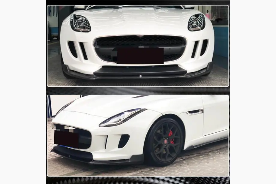 Jaguar F-Type 2013-2024 Nakładka Na Przedni Zderzak Lip (2013-2016, Carbon) Zdjęcia 3