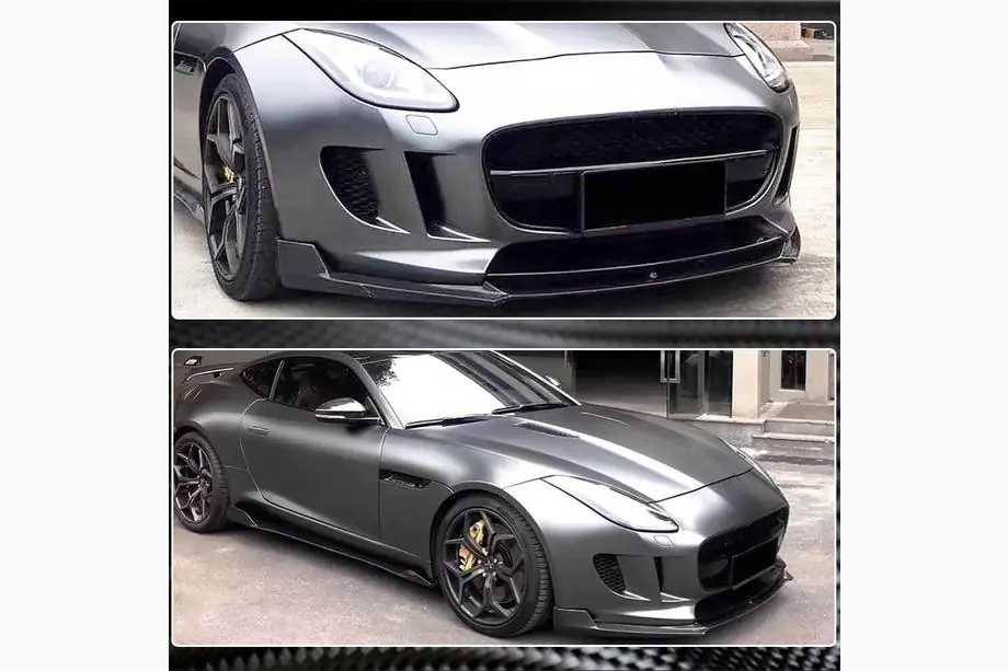 Jaguar F-Type 2013-2024 Nakładka Na Przedni Zderzak Lip (2013-2016, Carbon) Zdjęcia 4