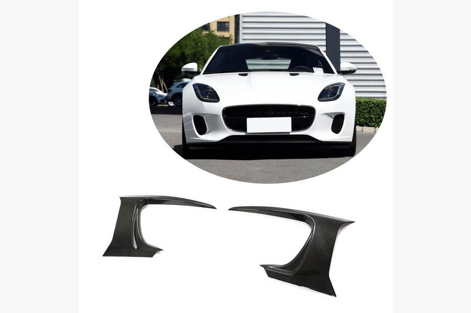Jaguar F-Type 2013-2024 Nakładki na Przedni Zderzak z Włókna Węglowego (dla Base 2017-2019) Image