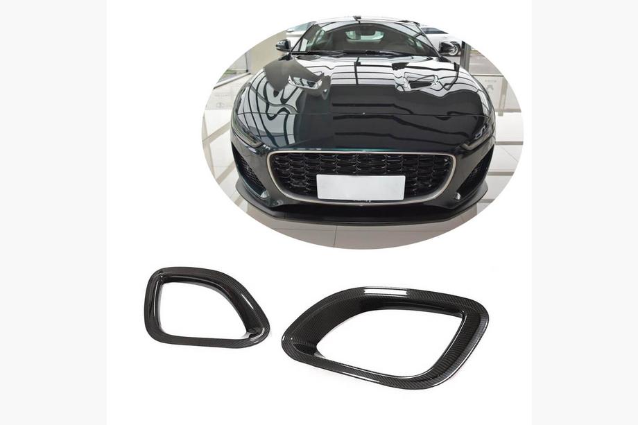 Jaguar F-Type 2013-2024 Nakładki na Przedni Zderzak z Włókna Węglowego (dla Base 2021+) Zdjęcia 1