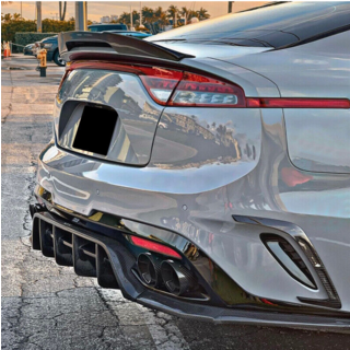 Nakładka na Tylny Zderzak (2017-2020, Carbon) Kia Stinger 2017-2023 zdjęcia 3