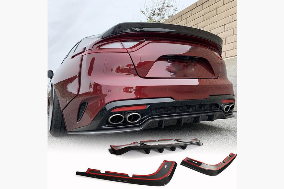 Kia Stinger 2017-2023 Dyfuzor Zderzaka Tylnego (Carbon) Image