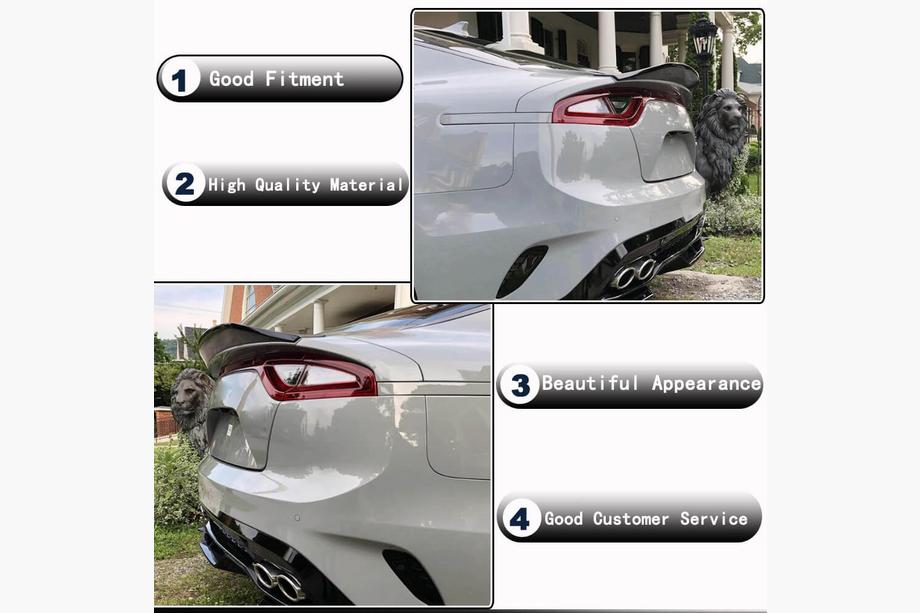 Kia Stinger 2017-2023 Spoiler V2 (Carbon) Zdjęcia 3