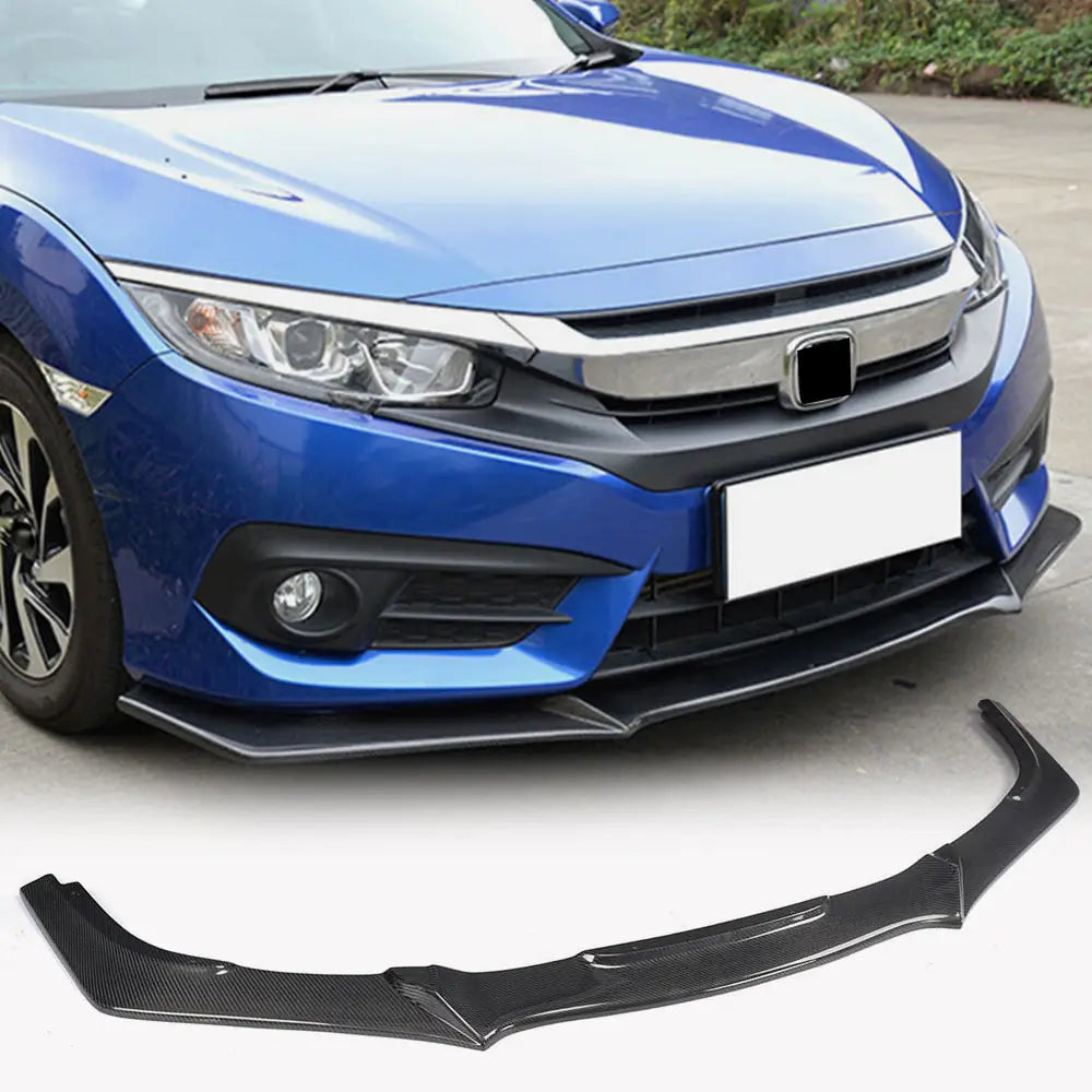 Nakładka Zderzaka Przedniego Lip (Carbon) Honda Civic Sedan X 2016-2021 zdjęcia 1