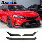 Honda Civic HB 2021- Nakładka na przedni zderzak Lip V2 (Carbon) zdjęcia 1