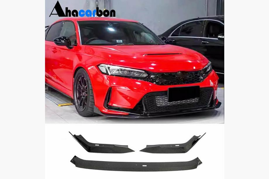 Honda Civic HB 2021- Nakładka na przedni zderzak Lip V2 (Carbon) Image