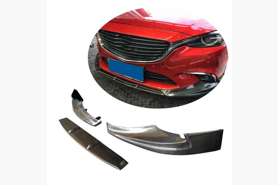 Mazda 6 2012-2024 Nakładka na przedni zderzak Lip V1 (2017-2019, Carbon) Image
