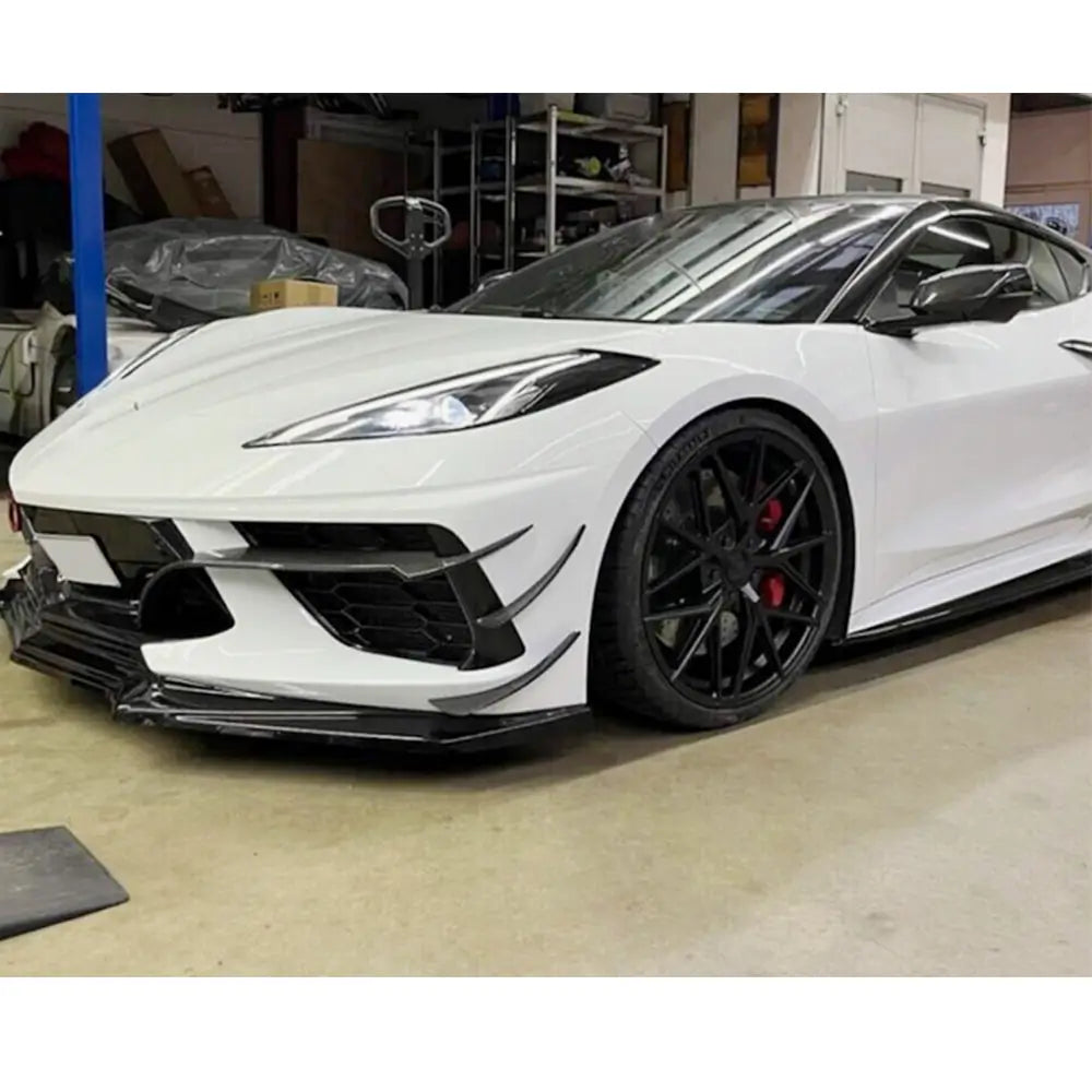 Nakładki na Przedni Zderzak z Włókna Węglowego (2019-2022) Chevrolet Corvette C8 2019- zdjęcia 2