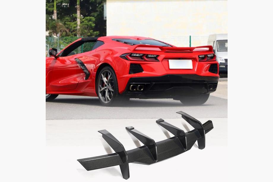 Chevrolet Corvette C8 2019- Dyfuzor Tylny V2 (2019-2022, Carbon) Zdjęcia 1