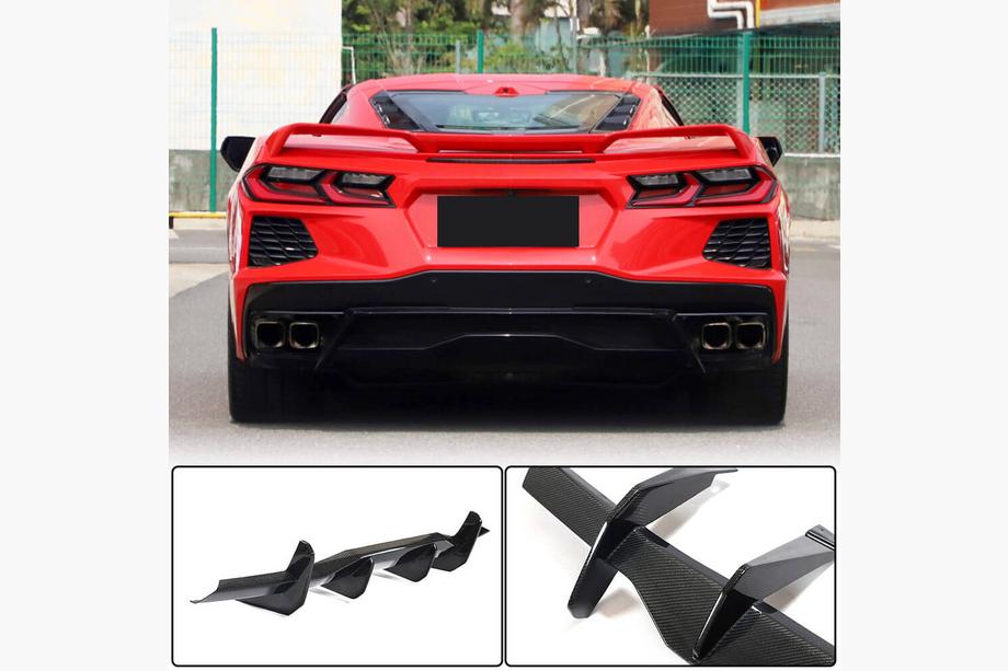 Chevrolet Corvette C8 2019- Dyfuzor Tylny V2 (2019-2022, Carbon) Zdjęcia 2