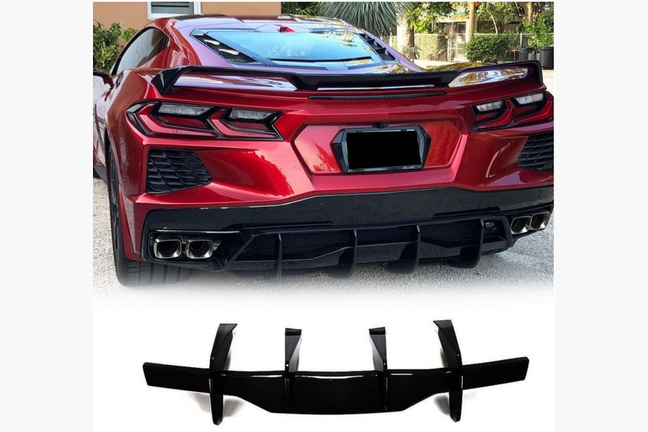 Chevrolet Corvette C8 2019- Dyfuzor Tylny V2 (2019-2022, Carbon) Zdjęcia 7