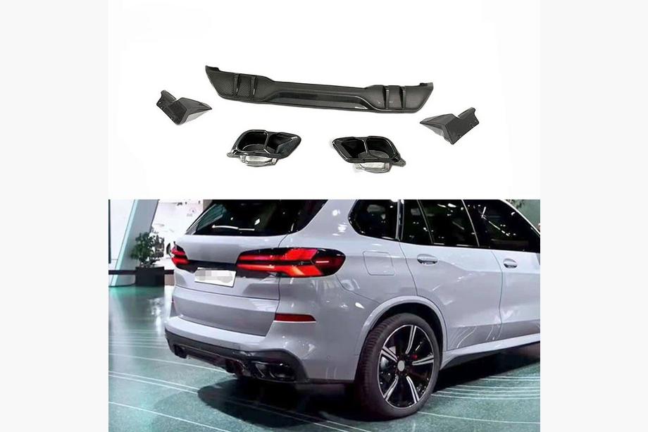 BMW X5 G05 2019–2026 Dyfuzor Tylnego Zderzaka Paradigma (do M-Sport, 2023+, Prawdziwy Carbon) Image